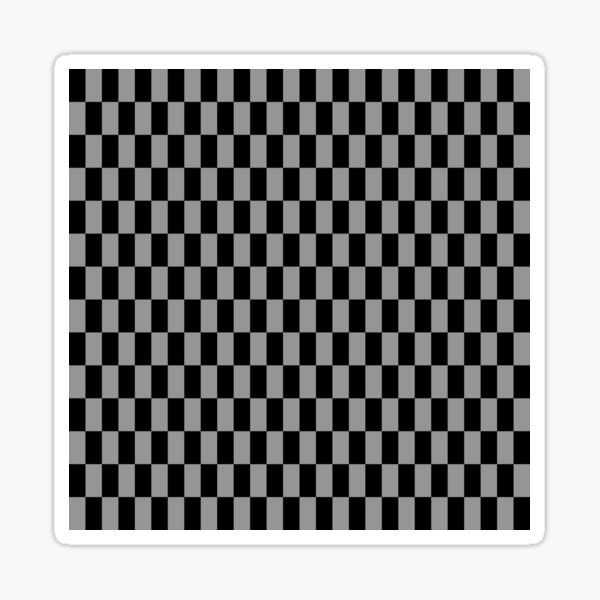 Black and Gray Rectangle Checkerboard Pattern Sticker