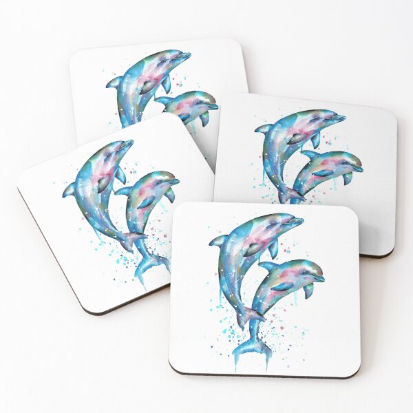 Item preview, Dolphin Watercolor Art designed and sold by SiouxLove.