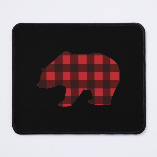 Item preview, Red and Black Buffalo Plaid Bear Grizzly Bear Polar Bear designed and sold by Orchyd.