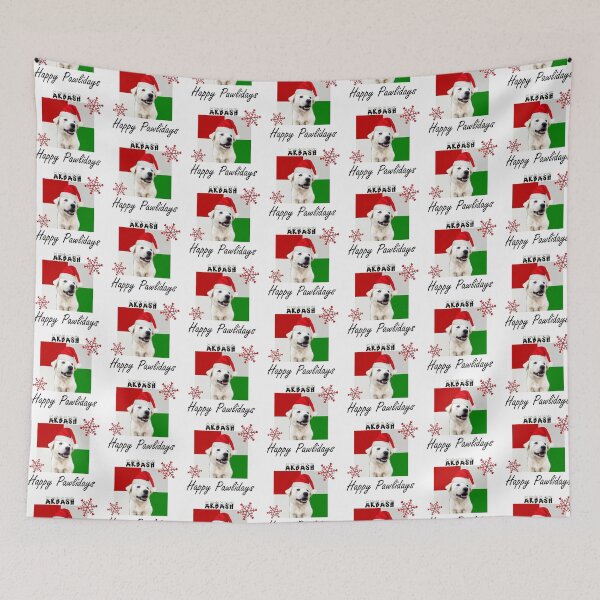 Item preview, Happy Pawlidays – Christmas Akbash Dog Design w/ Santa Hat designed and sold by platinumblks.