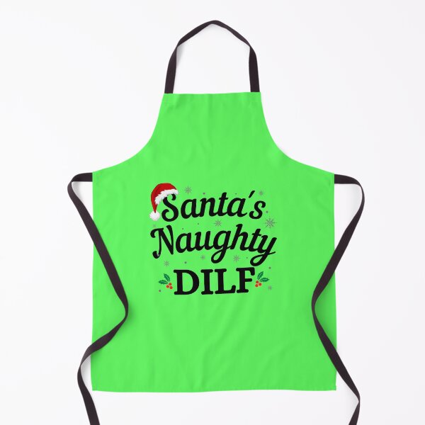 Item preview, Santas Naughty DILF (black text) - Funny Christmas - Gift for Hot Dads designed and sold by CaitU.