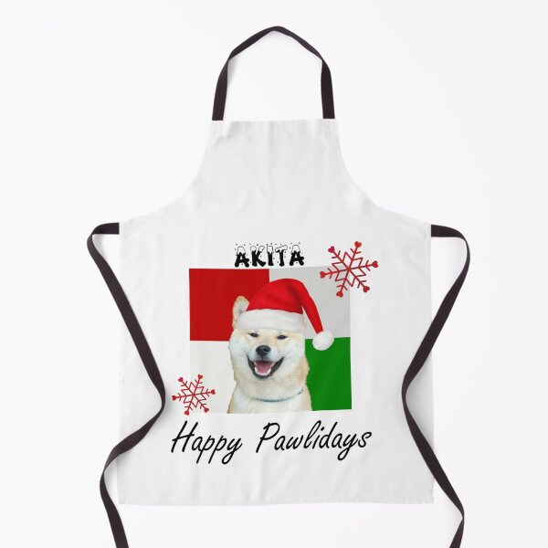 Item preview, Happy Pawlidays – Christmas Akita Dog Design w/ Santa Hat designed and sold by platinumblks.