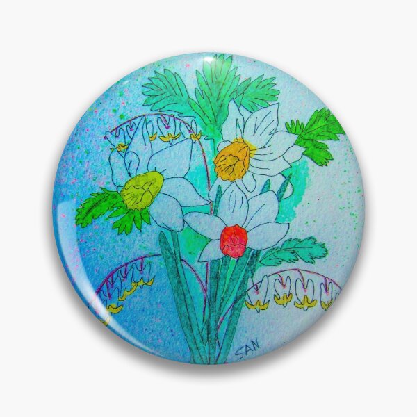 Item preview, Dutchman's Breeches and Daffodil Watercolor in Blue designed and sold by TurnipWilson.