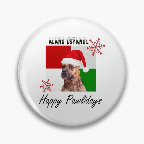 Item preview, Happy Pawlidays - Christmas Alano Español Dog Design con gorro de Papá Noel designed and sold by platinumblks.