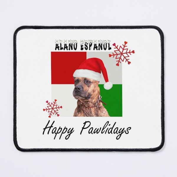 Item preview, Happy Pawlidays - Christmas Alano Español Dog Design con gorro de Papá Noel designed and sold by platinumblks.