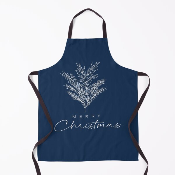 Item preview, Merry Christmas | Dark Blue | Floral leafy design designed and sold by Rebecca Claire Designs.