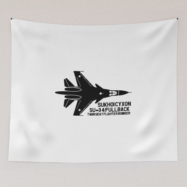 Item preview, Combat Plane Fighter Jet SU 34 Fullblack Worldwar bomber love to fly plane mustang Art Apparel Essential Motivation Inspiration Joy Mood  Funny Halloween designed and sold by DesignByHeartUK.