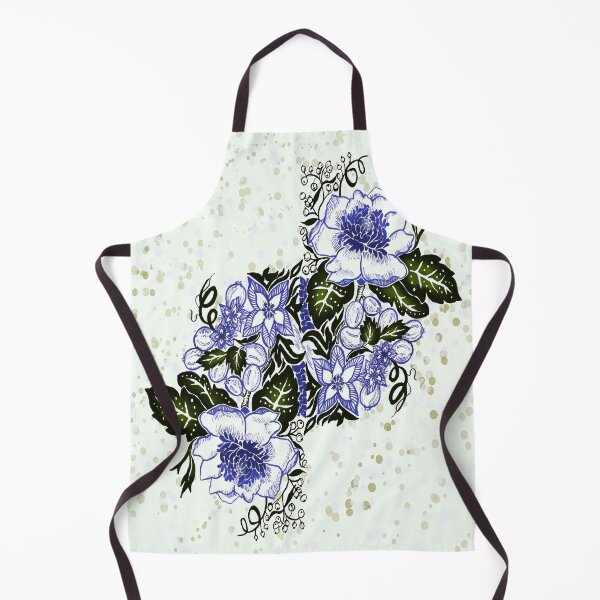Item preview, Modern Navy Gold Flowers Wall Paper designed and sold by kkimg911.