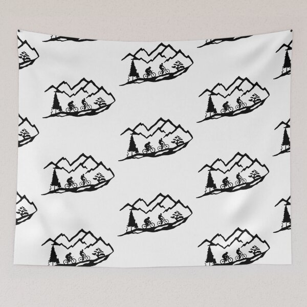 Item preview, Mountain Bike Heartbeat Funny Biker Bicycle Cycling Art Design Happy Apparel Essential Inspiration Joy Mood Funny designed and sold by DesignByHeartUK.
