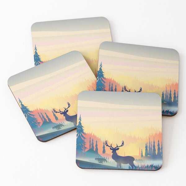 Item preview, Minimal colourful forest scenery illusional art designed and sold by Bkstores.