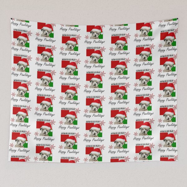 Item preview, Happy Pawlidays – Christmas Alapaha Blue Blood Bulldog Dog Design w/ Santa Hat designed and sold by platinumblks.