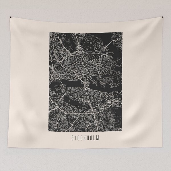 Item preview, Stockholm City Street Map Dark designed and sold by Teecha.