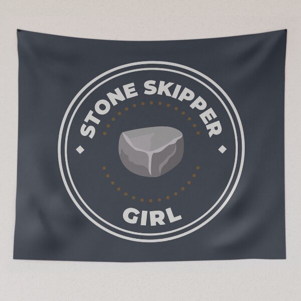 Item preview, Stone skipping girl logo designed and sold by Morcawork.