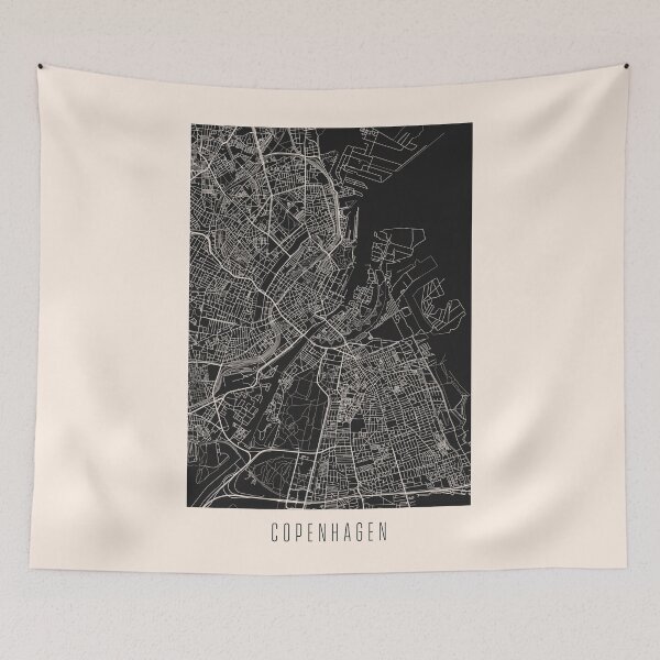 Item preview, Copenhagen City Street Map Dark designed and sold by Teecha.
