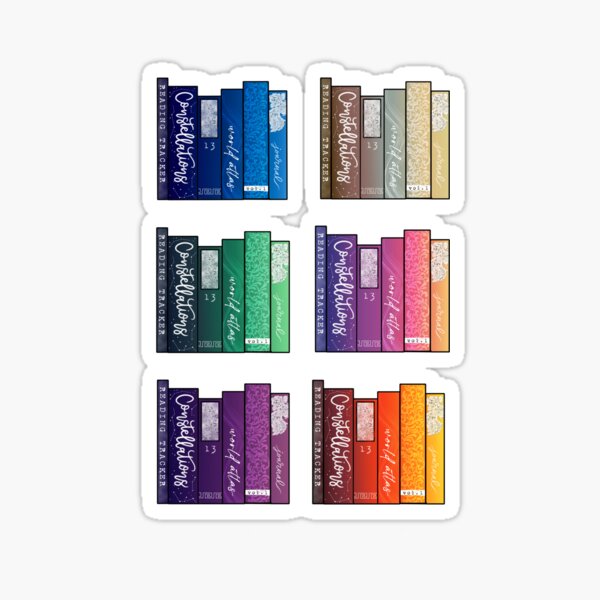 Colorful Book Spines Sticker