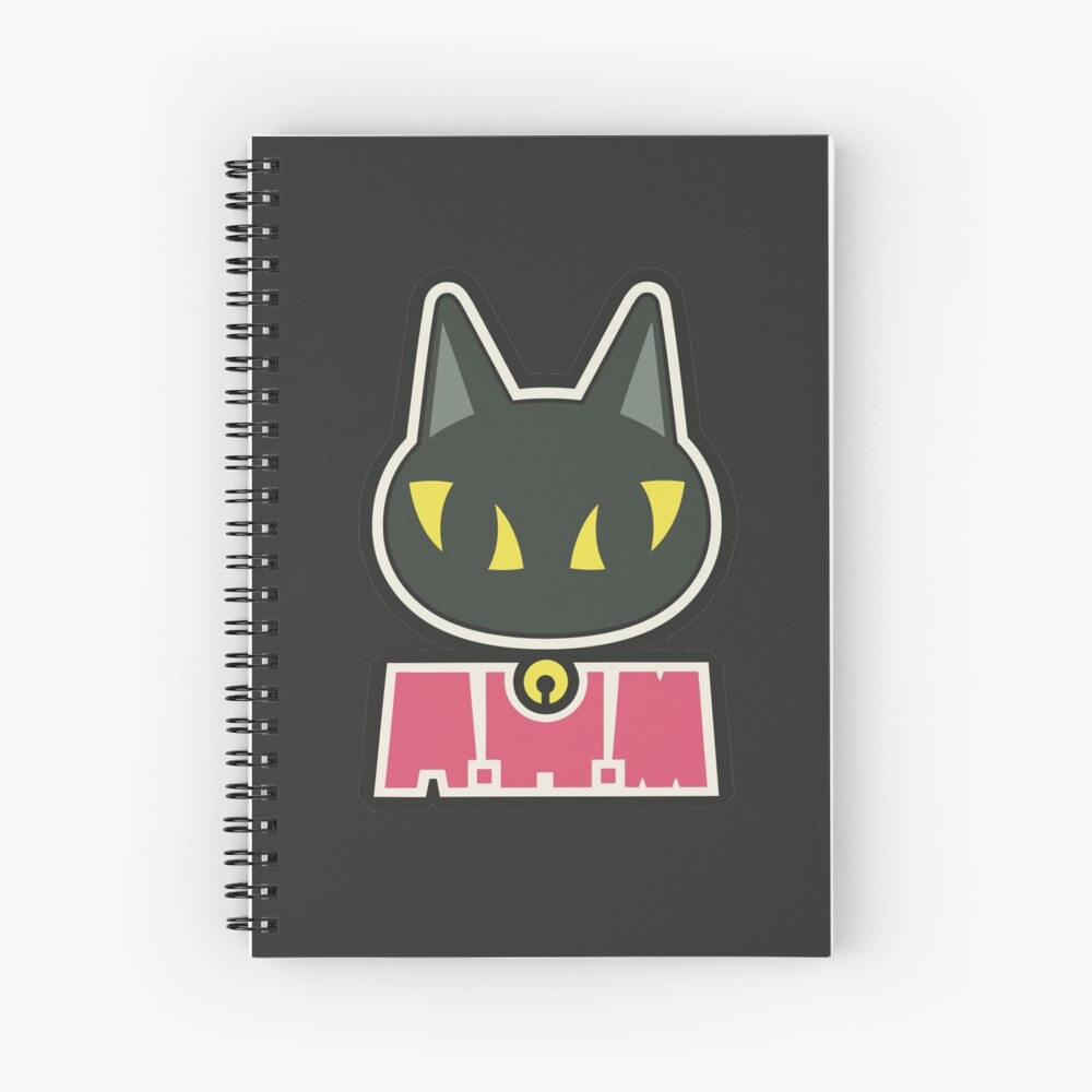 "Kaori's Violin case sticker BLACK CAT" Spiral Notebook by takoCL