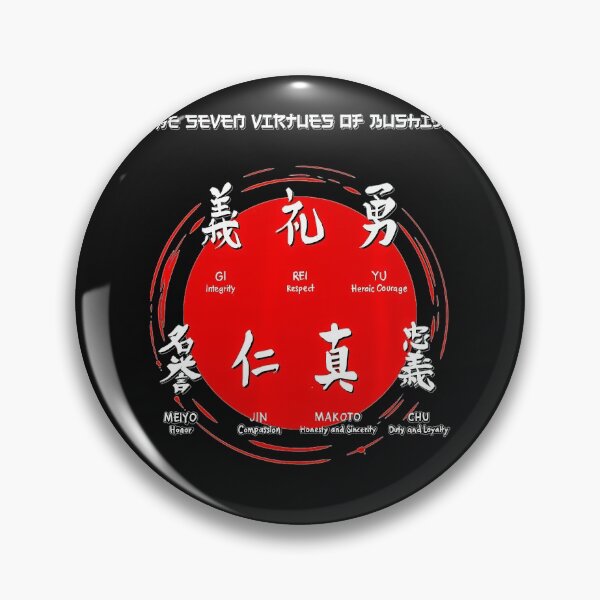 Item preview, BUSHIDO VIRTUES  Samurai Symbols Traditional Japanese Code Premium  designed and sold by hieuha091XRg.