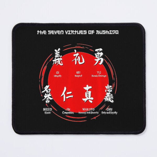 Item preview, BUSHIDO VIRTUES Samurai Symbols Traditional Japanese Code Premium designed and sold by hieuha091XRg.