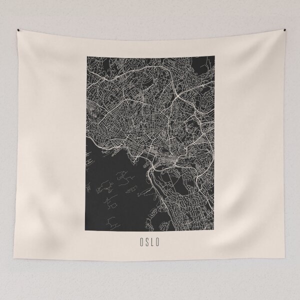 Item preview, Oslo City Street Map Dark designed and sold by Teecha.