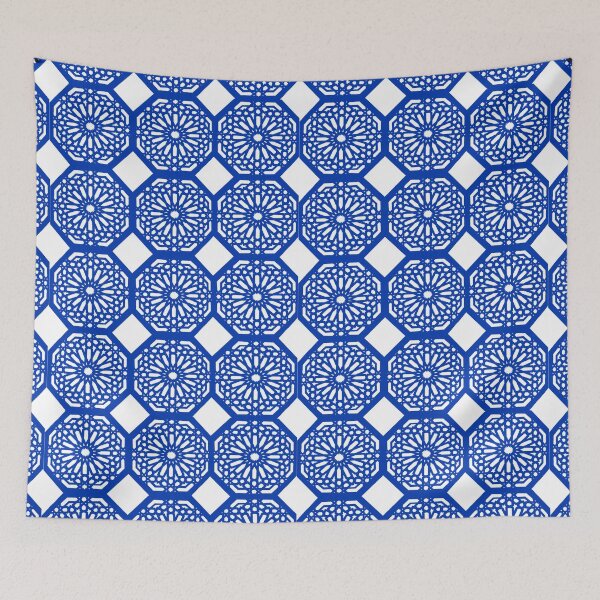 Item preview, Blue artisanal Carrelage designed and sold by wiwiart.