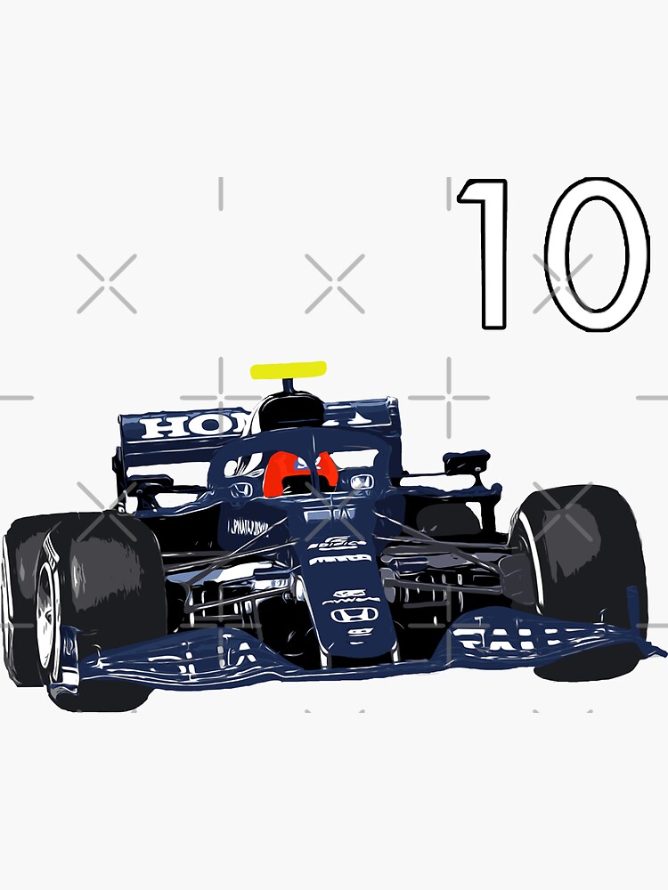 "Pierre Gasly F1 Car 10" Sticker for Sale by UrbanGalaxy Redbubble
