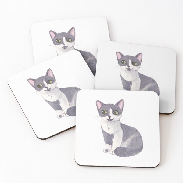 Item preview, Grey cat designed and sold by Kaoryn Chan.