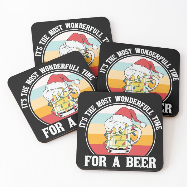 Item preview, It's The Most Wonderful Time For A Beer Merry Christmas Santa Hat Xmas Funny Drinking Jokes Satire designed and sold by Simplyy  Unique.