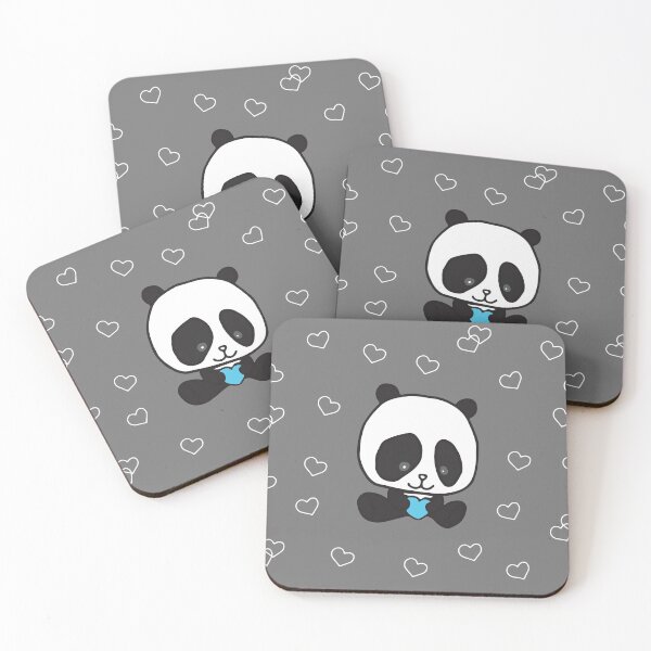 Artikelvorschau, Cute Panda Holding Heart Art Print entworfen und verkauft von lineartdesigns.