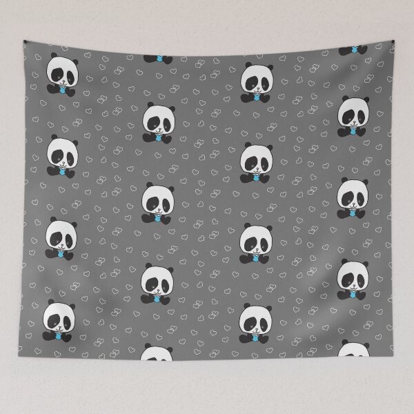 Artikelvorschau, Cute Panda Holding Heart Art Print entworfen und verkauft von lineartdesigns.