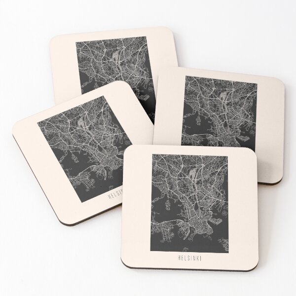 Item preview, Helsinki City Street Map Dark designed and sold by Teecha.