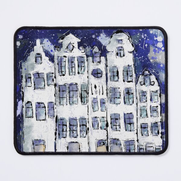 Item preview, Canalhouses in Amsterdam in blue designed and sold by Kreajuut.