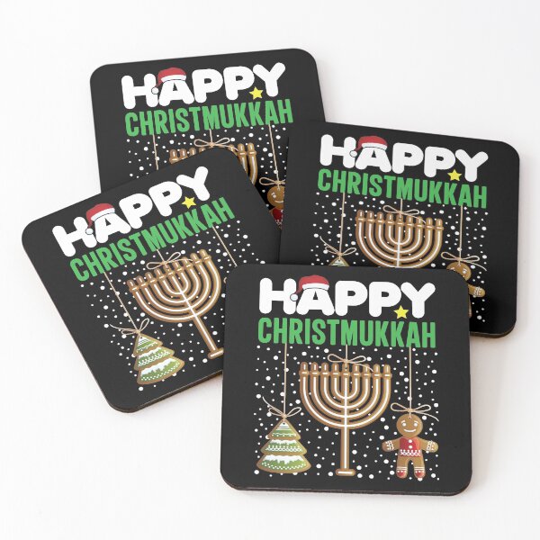 Item preview, Happy Christmukkah Jewish Christmas Hanukkah Menorah Cookie designed and sold by GravitiTees.