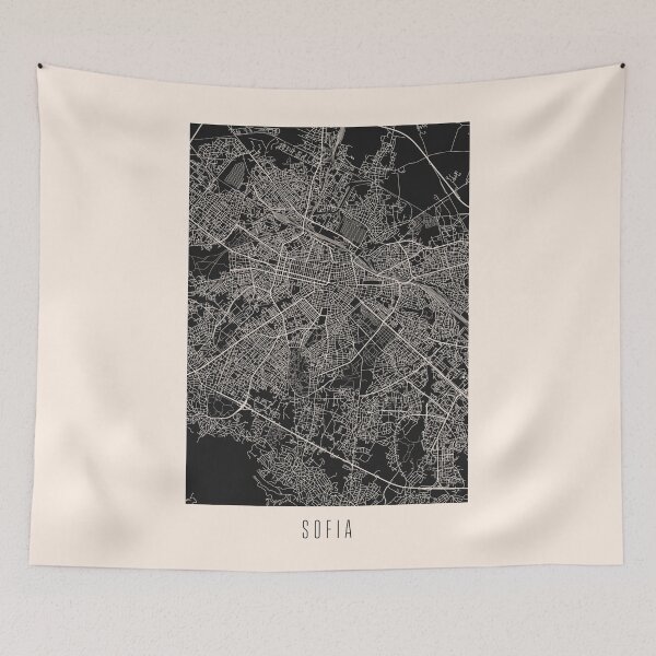 Item preview, Sofia City Street Map Dark designed and sold by Teecha.