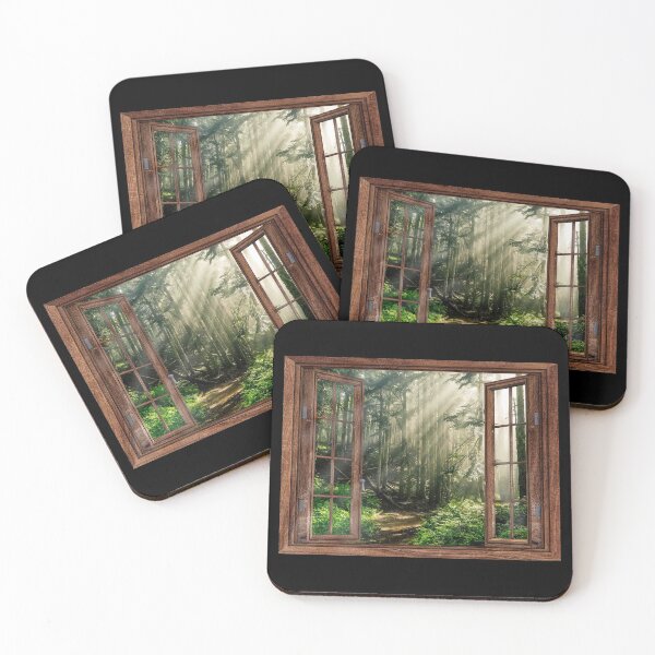 Item preview, Spring Sun rays In The Forest Open Window Poster Gift designed and sold by HerBertTeee.