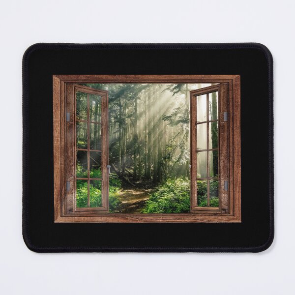 Item preview, Spring Sun rays In The Forest Open Window Poster Gift designed and sold by HerBertTeee.