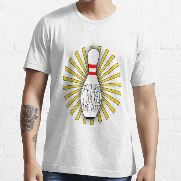 Big Lebowski Bowling Pin Logo Tee Shirt 