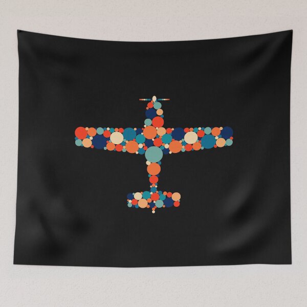 Item preview, Plane in Bubbles - Vintage Color Scheme designed and sold by FouDeeziner.