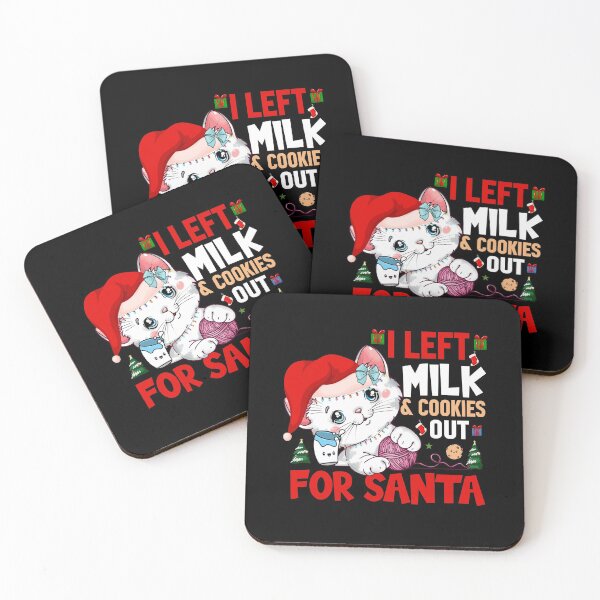 Item preview, I Left Milk and Cookies Out For Santa | Funny Festive Season Christmas Cat 2021 designed and sold by thecooltable.