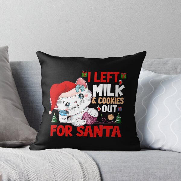 Item preview, I Left Milk and Cookies Out For Santa | Funny Festive Season Christmas Cat 2021 designed and sold by thecooltable.