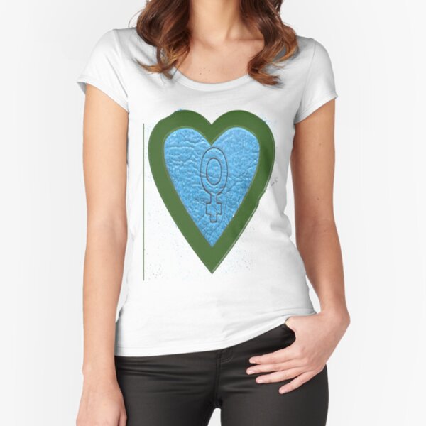 Heart  bywhacky Fitted Scoop T-Shirt