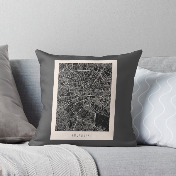 Item preview, Bucharest City Street Map Dark designed and sold by Teecha.