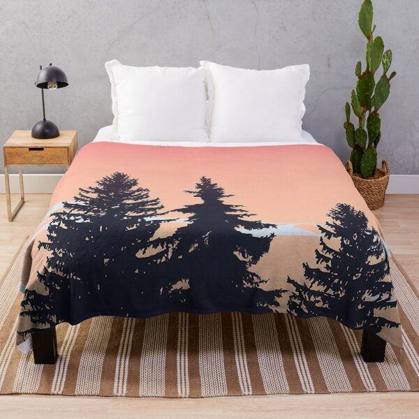 Item preview, Pine Trees & Coral Skies Minimalist Artwork designed and sold by NexusArts.
