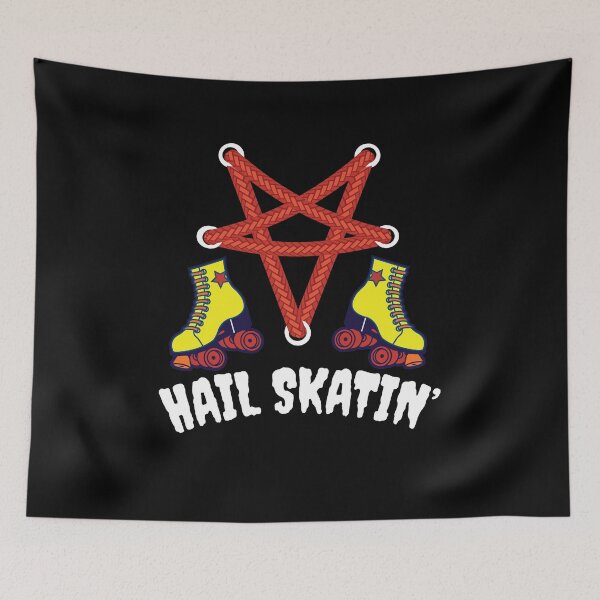 Item preview, Hail Skatin Satan Punk Skating Roller Derby  designed and sold by The Junto Shop.