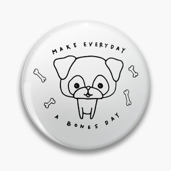 Item preview, Make Everyday A Bones Day Black Outline Art Print designed and sold by lineartdesigns.
