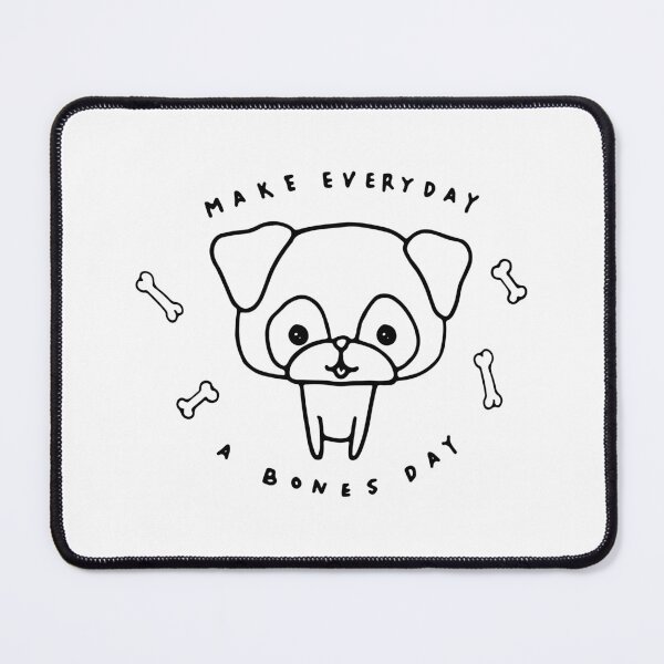 Item preview, Make Everyday A Bones Day Black Outline Art Print designed and sold by lineartdesigns.