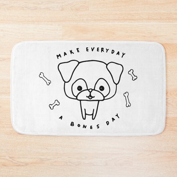 Item preview, Make Everyday A Bones Day Black Outline Art Print designed and sold by lineartdesigns.