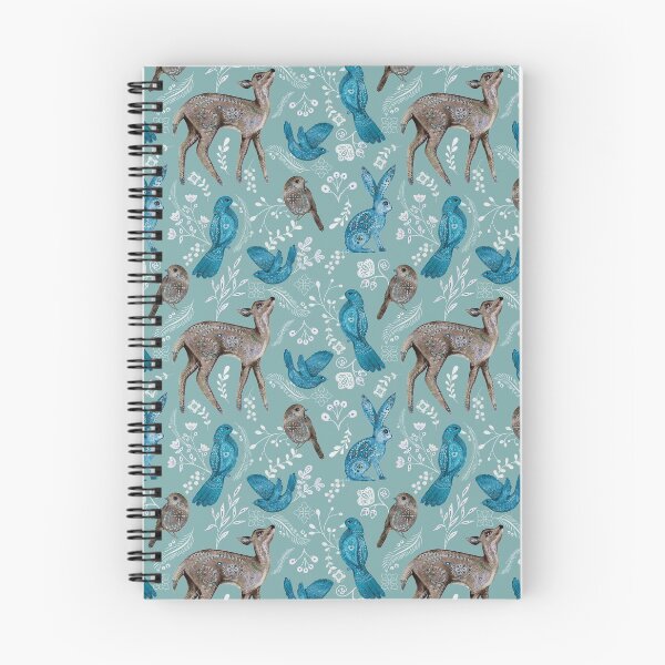 Item preview, Nature Pattern Rabbits And Baby Deer woodland pattern  designed and sold by PurpleJelly.