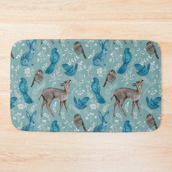 Item preview, Nature Pattern Rabbits And Baby Deer woodland pattern  designed and sold by PurpleJelly.