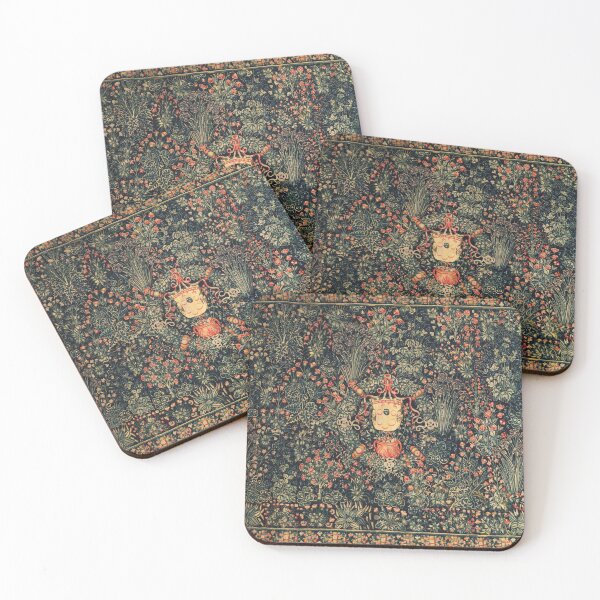 Item preview, MEDICI COAT OF ARMS Millefleurs Floral Tapestry designed and sold by BulganLumini.