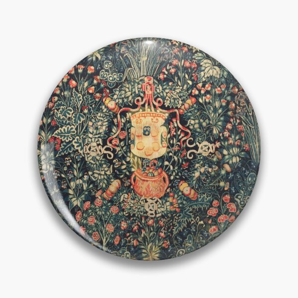 Item preview, MEDICI COAT OF ARMS Millefleurs Floral Tapestry designed and sold by BulganLumini.